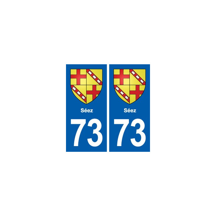 73 Séez blason autocollant plaque immatriculation ville