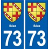 73 Séez coat of arms sticker plate registration city