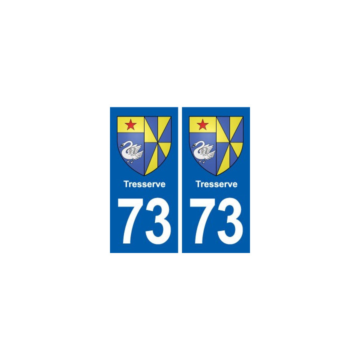 73 Tresserve blason autocollant plaque immatriculation ville