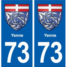 73 Yenne blason autocollant plaque immatriculation ville
