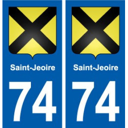 74 Saint-Jeoire blason autocollant plaque stickers ville