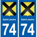 74 Saint-Jeoire blason autocollant plaque stickers ville