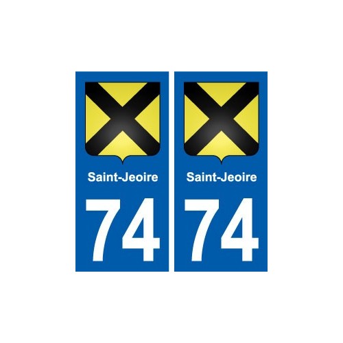 74 Saint-Jeoire blason autocollant plaque stickers ville