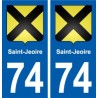 74 Saint-Jeoire blason autocollant plaque stickers ville