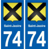 74 Saint-Jeoire blason autocollant plaque stickers ville