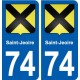 74 Saint-Jeoire blason autocollant plaque stickers ville