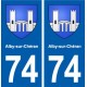 74 Alby-sur-Chéran blason autocollant plaque stickers ville