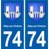 74 Alby-sur-Chéran blason autocollant plaque stickers ville
