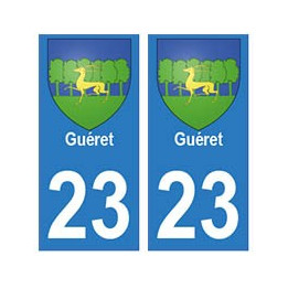 23 Gueret autocollant plaque blason armoiries stickers département