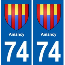 74 Amancy blason autocollant plaque stickers ville