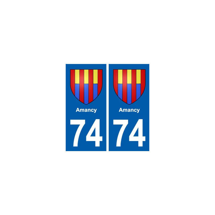 74 Amancy blason autocollant plaque stickers ville