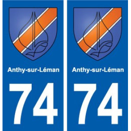 74 Anthy-sur-Léman blason autocollant plaque stickers ville
