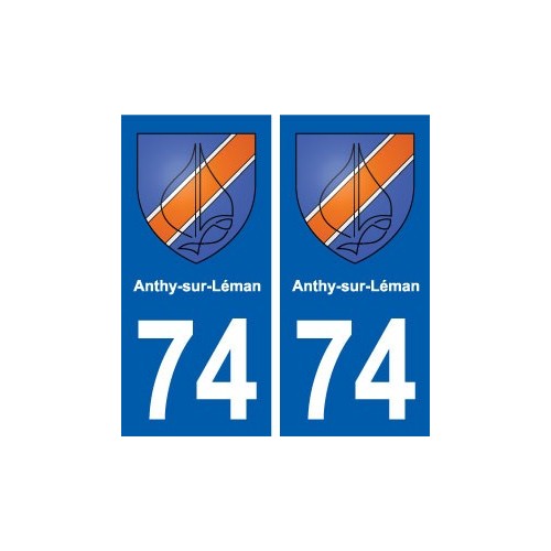 74 Anthy-sur-Léman blason autocollant plaque stickers ville