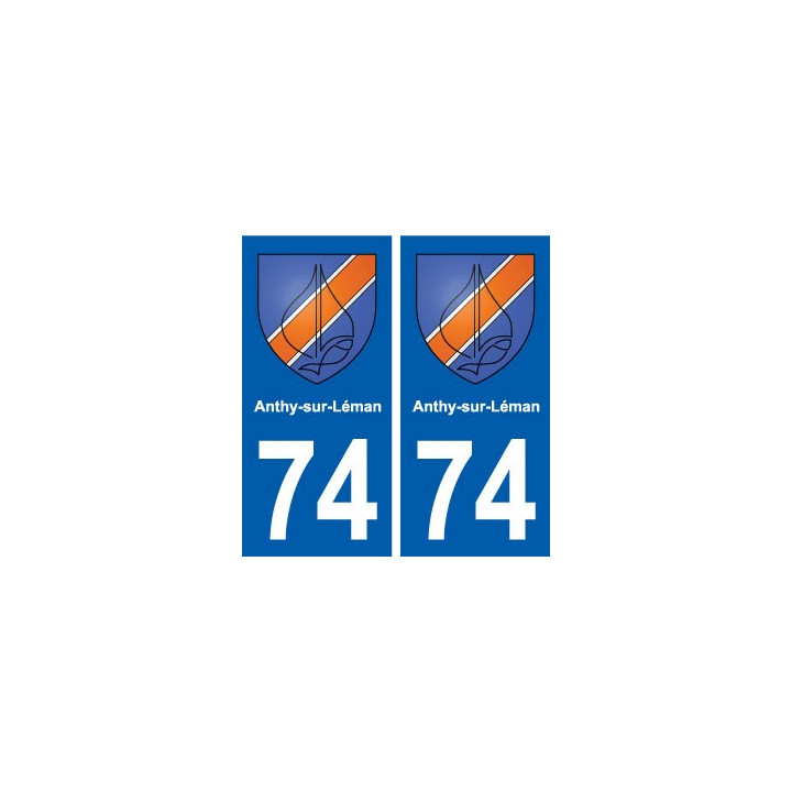 74 Anthy-sur-Léman blason autocollant plaque stickers ville