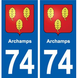 74 Archamps blason autocollant plaque stickers ville
