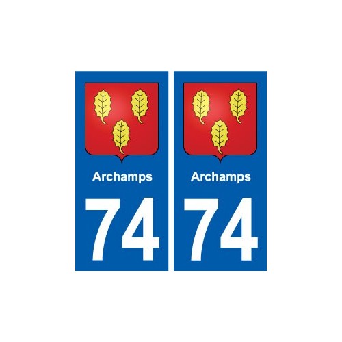 74 Archamps blason autocollant plaque stickers ville