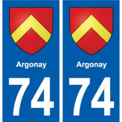 74 Argonay blason autocollant plaque stickers ville