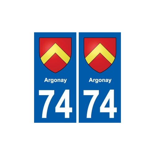 74 Argonay blason autocollant plaque stickers ville