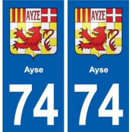 74 Ayse blason autocollant plaque stickers ville