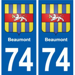 74 Beaumont blason autocollant plaque stickers ville