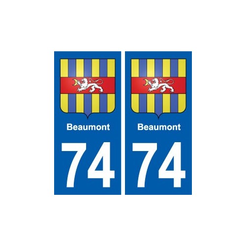 74 Beaumont blason autocollant plaque stickers ville