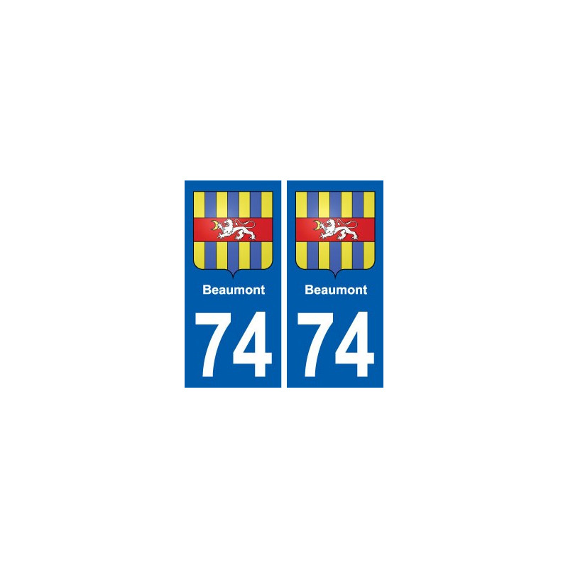 74 Beaumont blason autocollant plaque stickers ville
