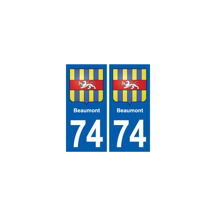 74 Beaumont blason autocollant plaque stickers ville