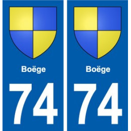 74 Boëge blason autocollant plaque stickers ville
