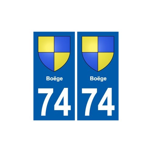 74 Boëge blason autocollant plaque stickers ville