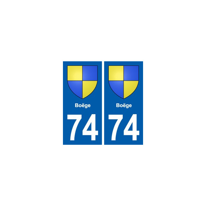 74 Boëge blason autocollant plaque stickers ville