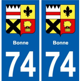 74 Bonne blason autocollant plaque stickers ville