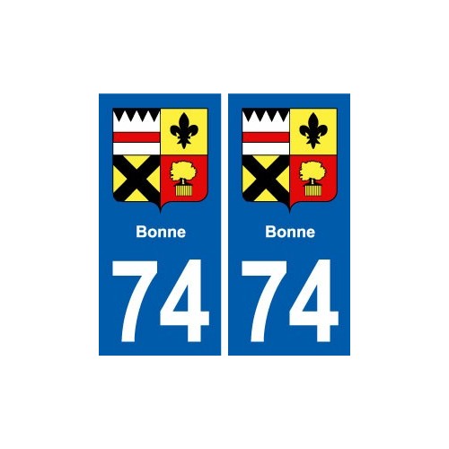 74 Bonne blason autocollant plaque stickers ville