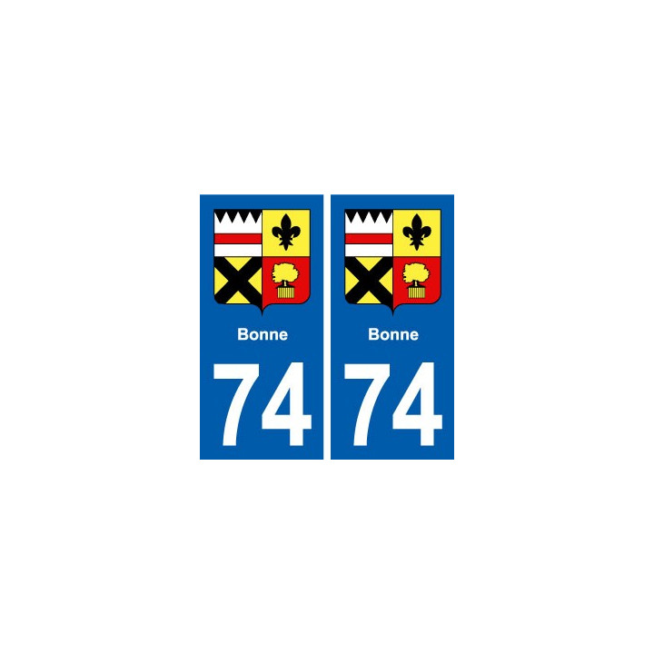 74 Bonne blason autocollant plaque stickers ville