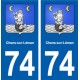 74 Chens-sur-Léman blason autocollant plaque stickers ville
