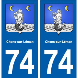 74 Chens-sur-Léman blason autocollant plaque stickers ville