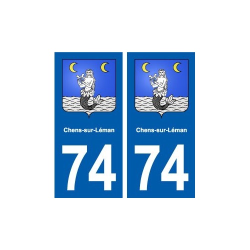 74 Chens-sur-Léman blason autocollant plaque stickers ville
