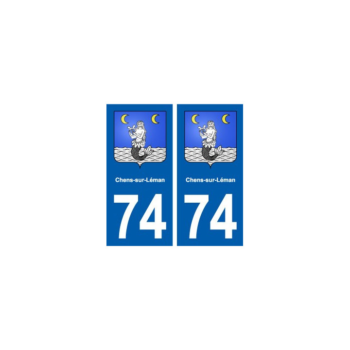 74 Chens-sur-Léman blason autocollant plaque stickers ville