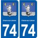 74 Chens-sur-Léman blason autocollant plaque stickers ville