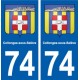 74 Collonges-sous-Salève blason autocollant plaque stickers ville