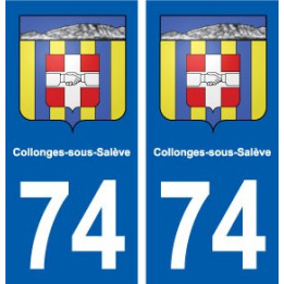 74 Collonges-sous-Salève blason autocollant plaque stickers ville