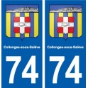 74 Collonges-sous-Salève blason autocollant plaque stickers ville
