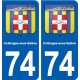 74 Collonges-sous-Salève blason autocollant plaque stickers ville