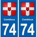 74 Cruseilles blason autocollant plaque stickers ville