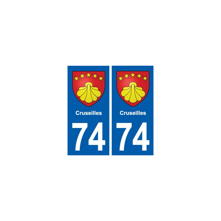 74 Cruseilles blason autocollant plaque stickers ville