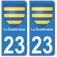 23 La Souterraine autocollant plaque blason armoiries stickers département