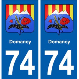 74 Domancy blason autocollant plaque stickers ville