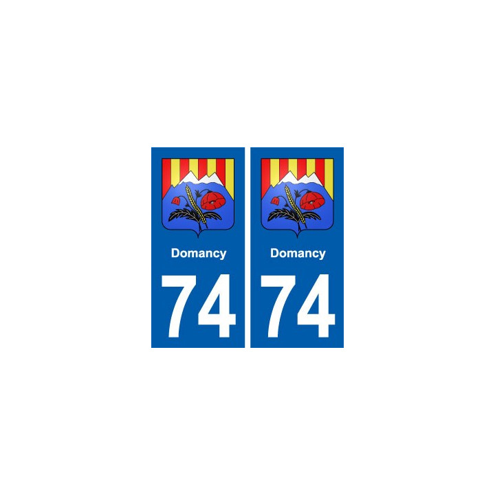 74 Domancy blason autocollant plaque stickers ville