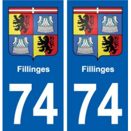 74 Fillinges blason autocollant plaque stickers ville