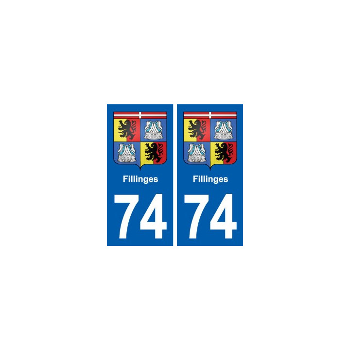 74 Fillinges blason autocollant plaque stickers ville