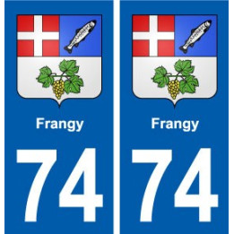 74 Frangy blason autocollant plaque stickers ville